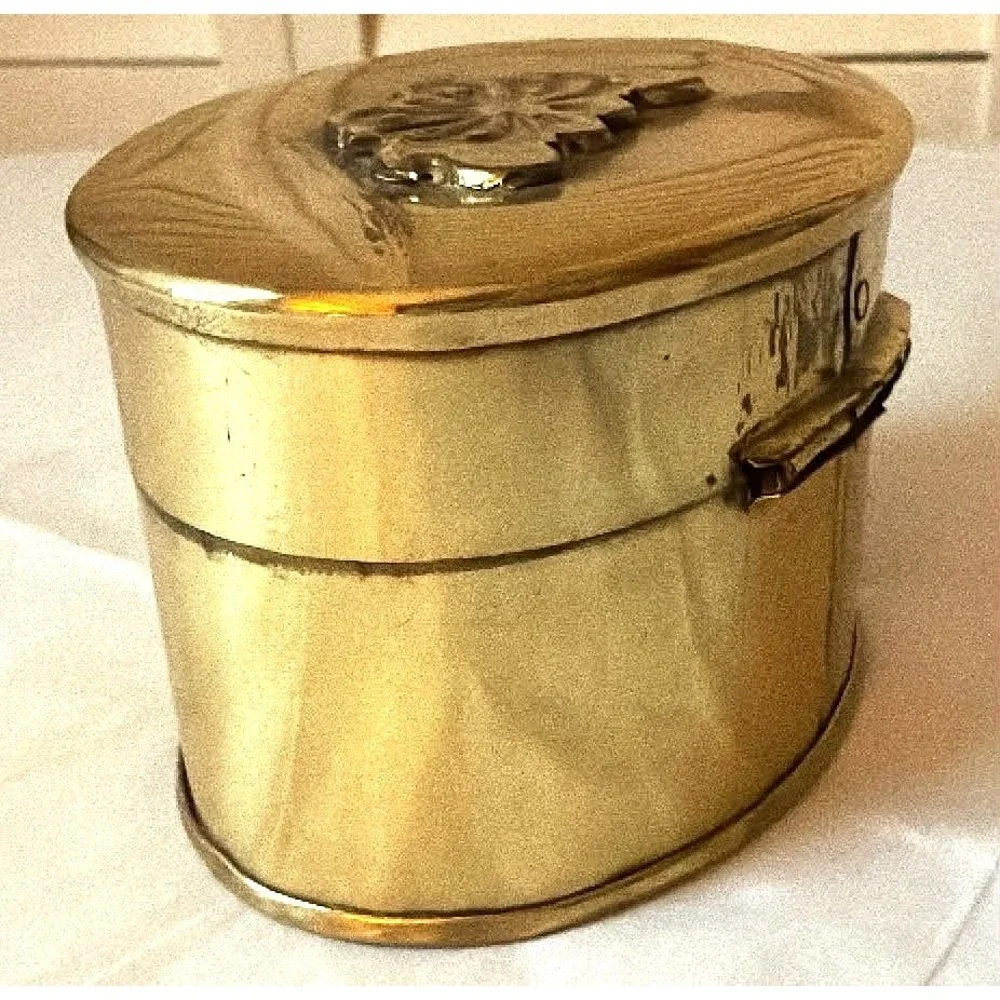 Trinket Box Brass Vintage Butterfly Hinged Lid Feminine Coquette Grann Core